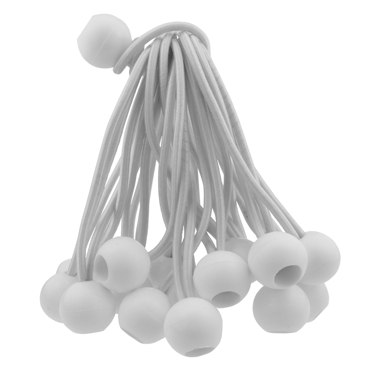 Green/Brown L-Grade Tarpaulin with 20 x 6" Bungee Balls (White)