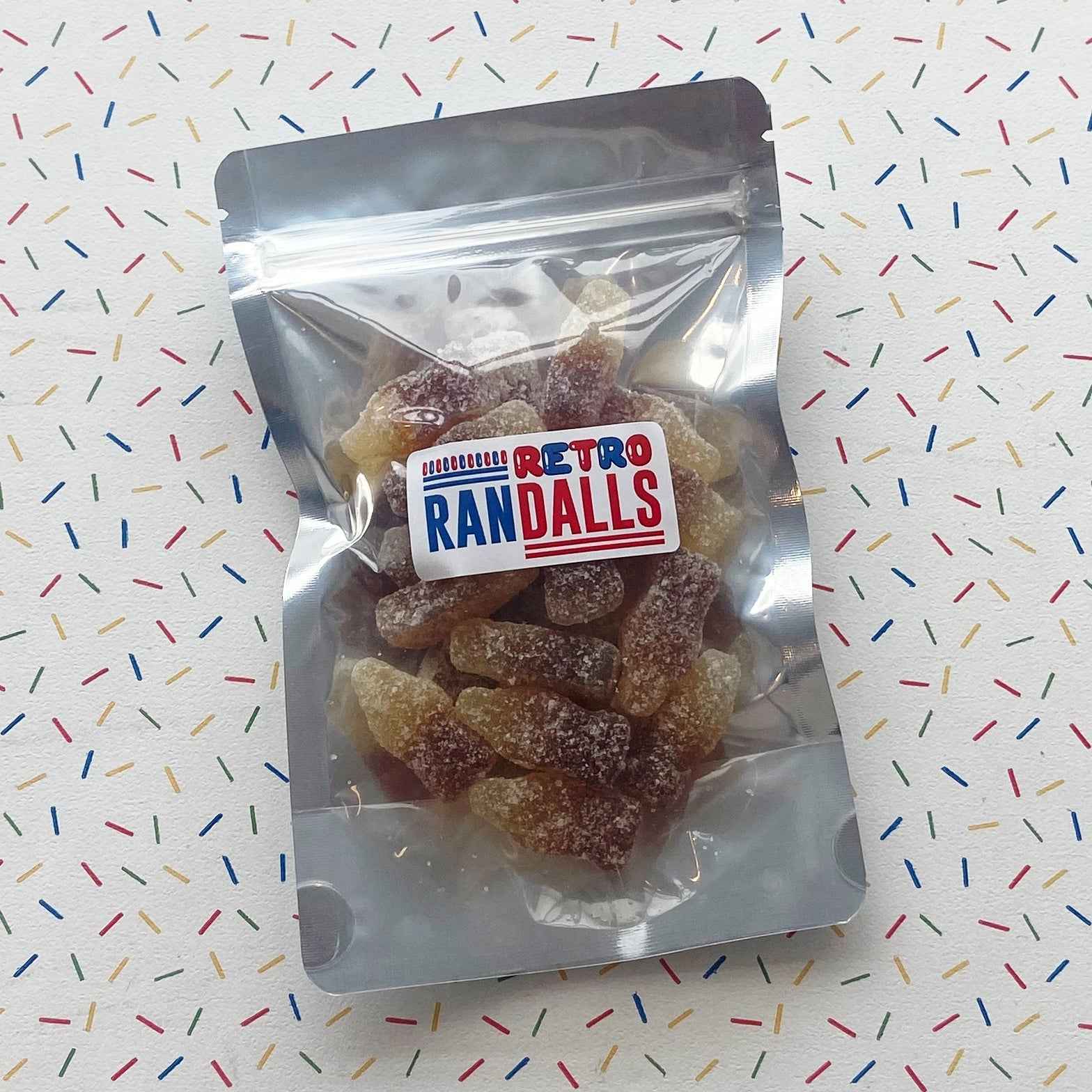 BARRATT FIZZY COLA BOTTLES - 100g (BRITISH)