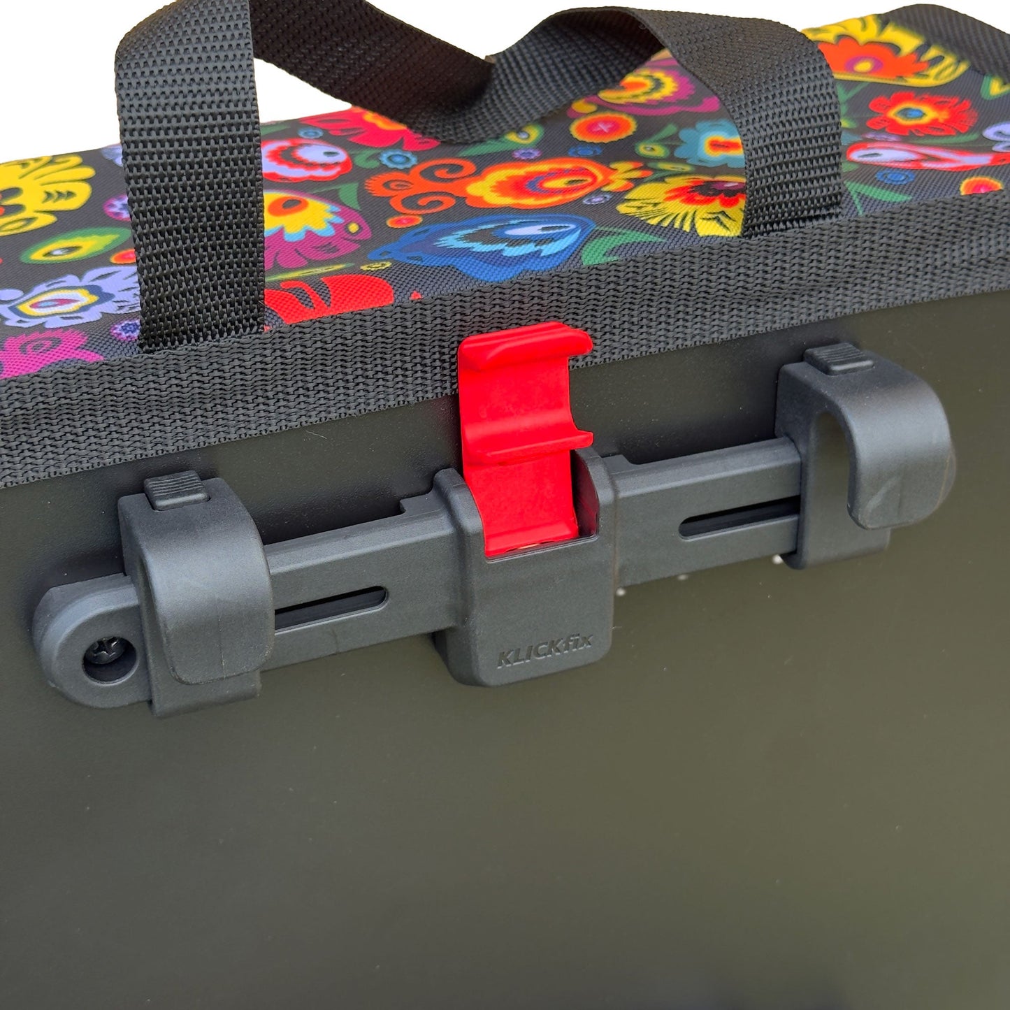 BikyBag Classic Single Pannier Bag for Bicycle Rear Carrier Rack (Folk Flowers)