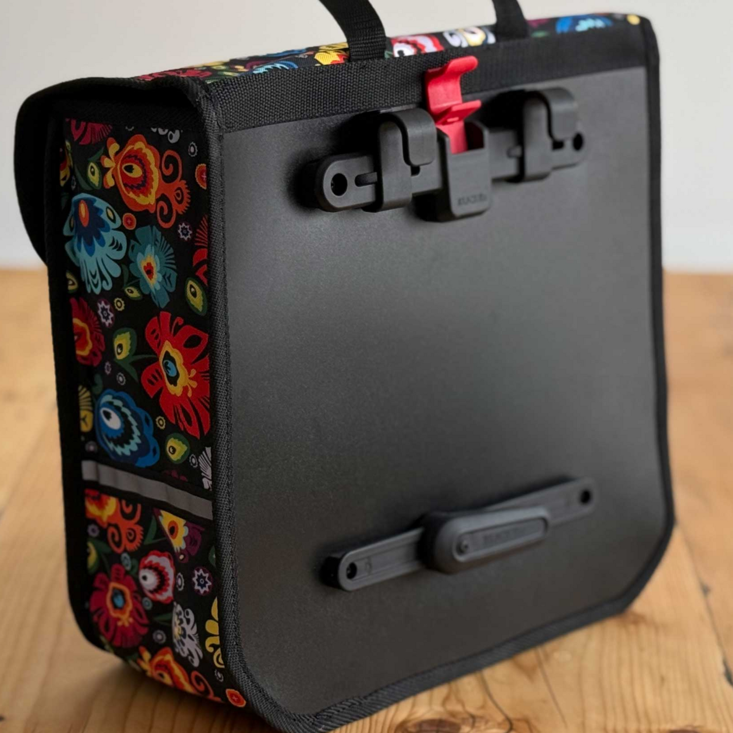 BikyBag Classic Single Pannier Bag for Bicycle Rear Carrier Rack (Black)