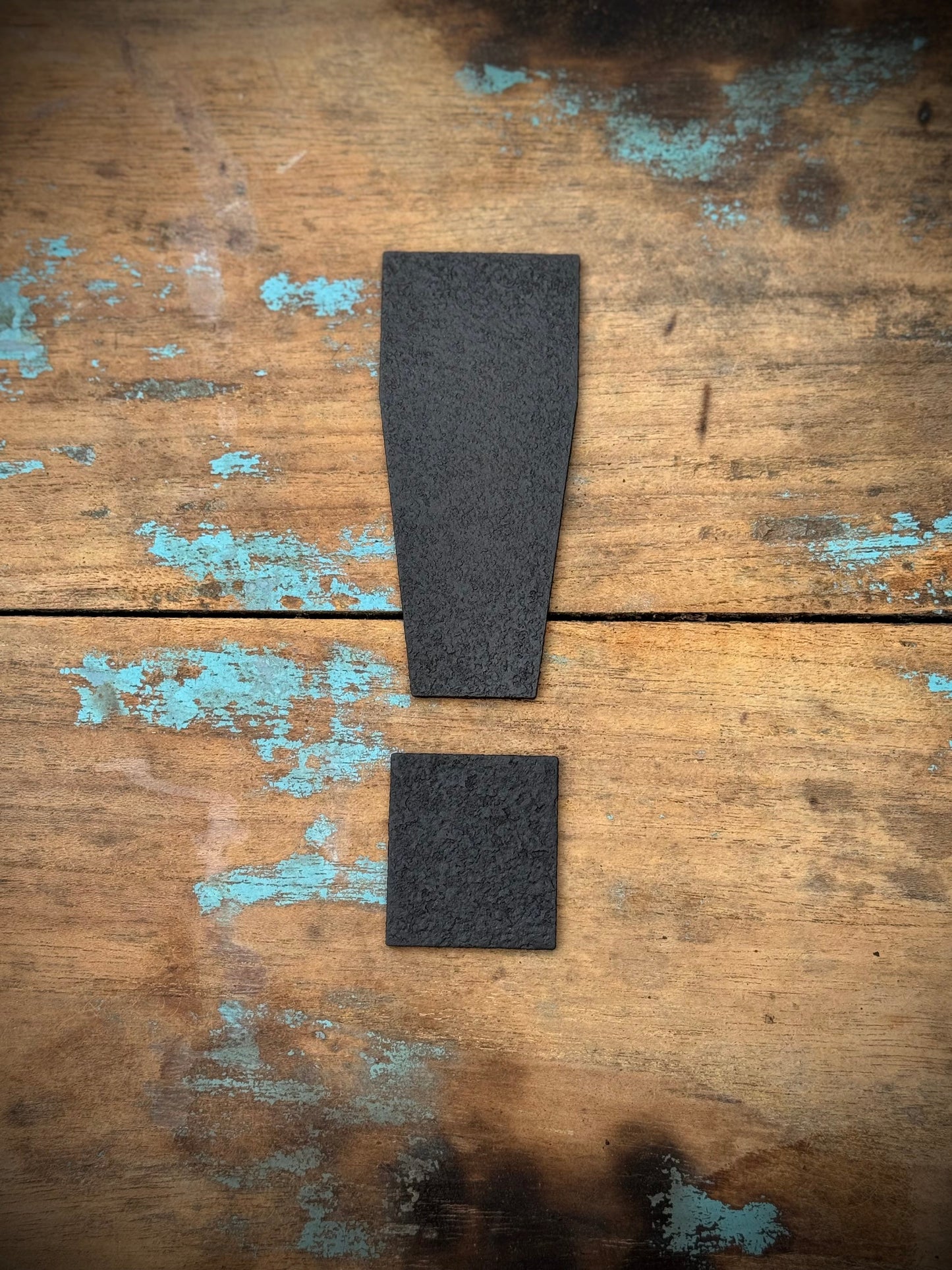 12" and 5" Black Fat Font Metal Letters.