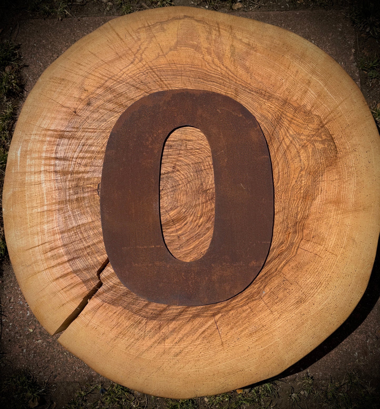 12" Rusty Fat Font Metal Letters A-Z 0-9.