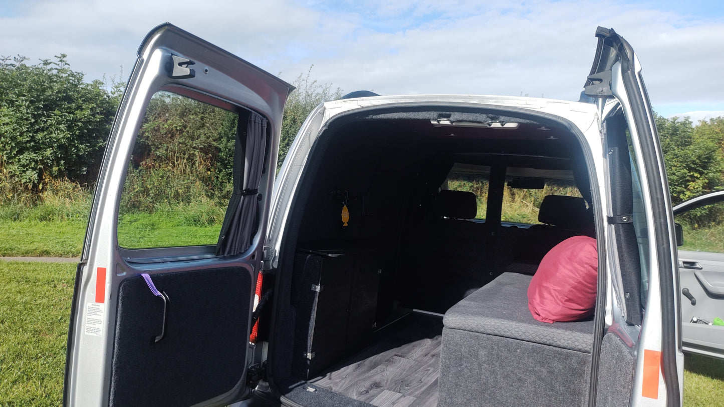 For Mercedes Vito MK2 Bare-Metal Interior Premium 1 x Barndoor Window Curtains Van-X
