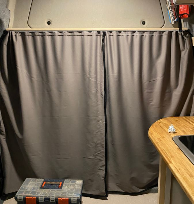 For Mercedes Vito Cab Divider Curtain Kit with Rail Premium Quality - Van-X