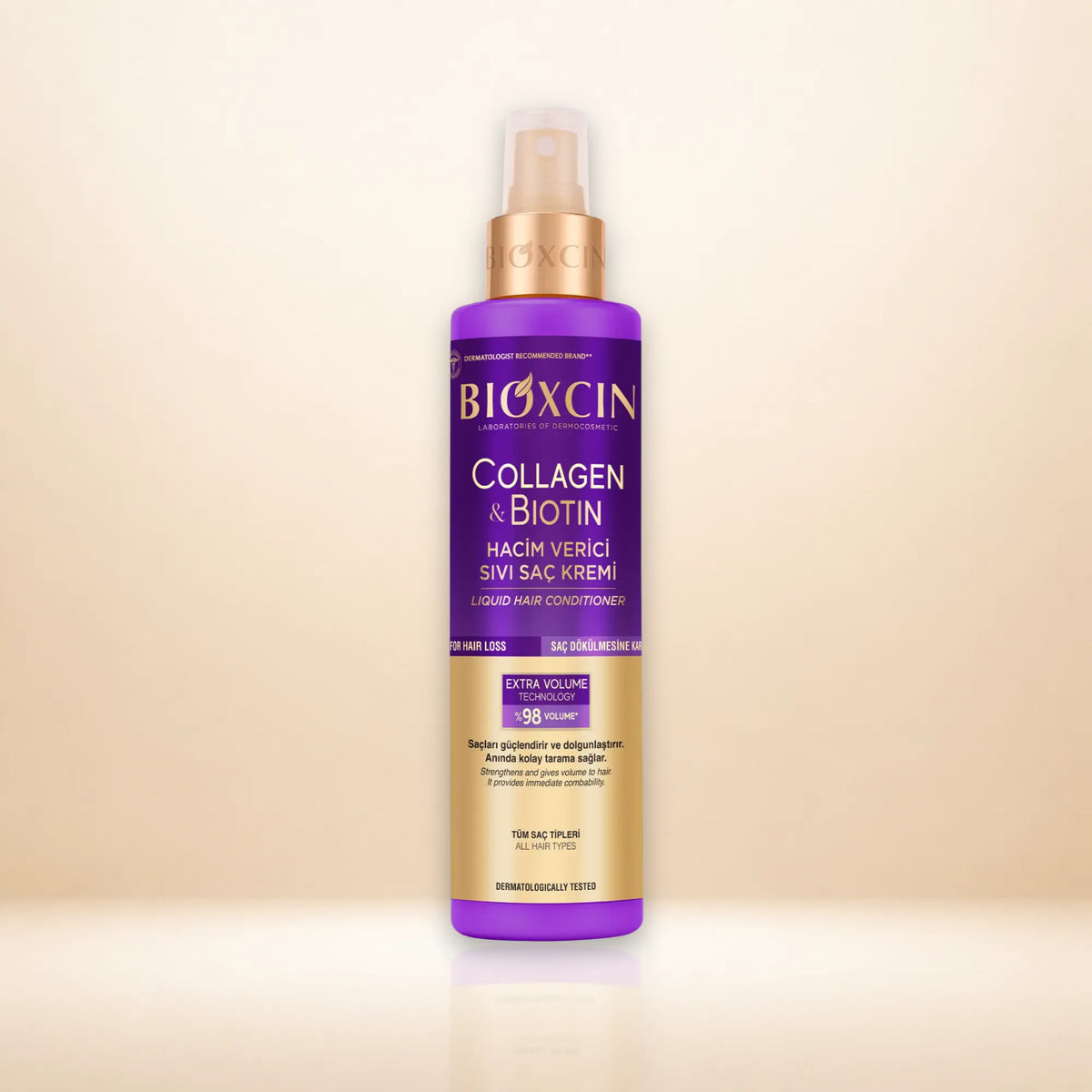Bioxcin Collagen & Biotin Volumising Liquid Conditioner | Leave-In Hair Treatment