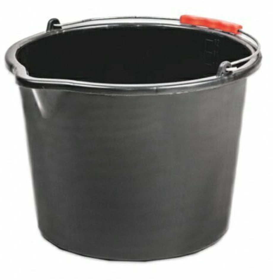Black PP Bucket 20L Outdoor Watering Kit DIY Workshop Accessory