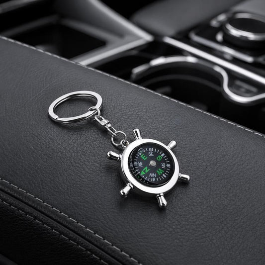 Creative Rudder Compass Style Keychain, Rudder Compass