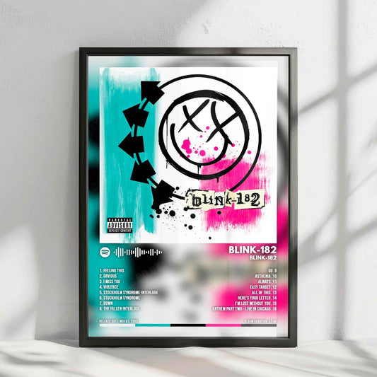 BLINK-182 - "BLINK-182" Cover Poster - with Complete Tracklist