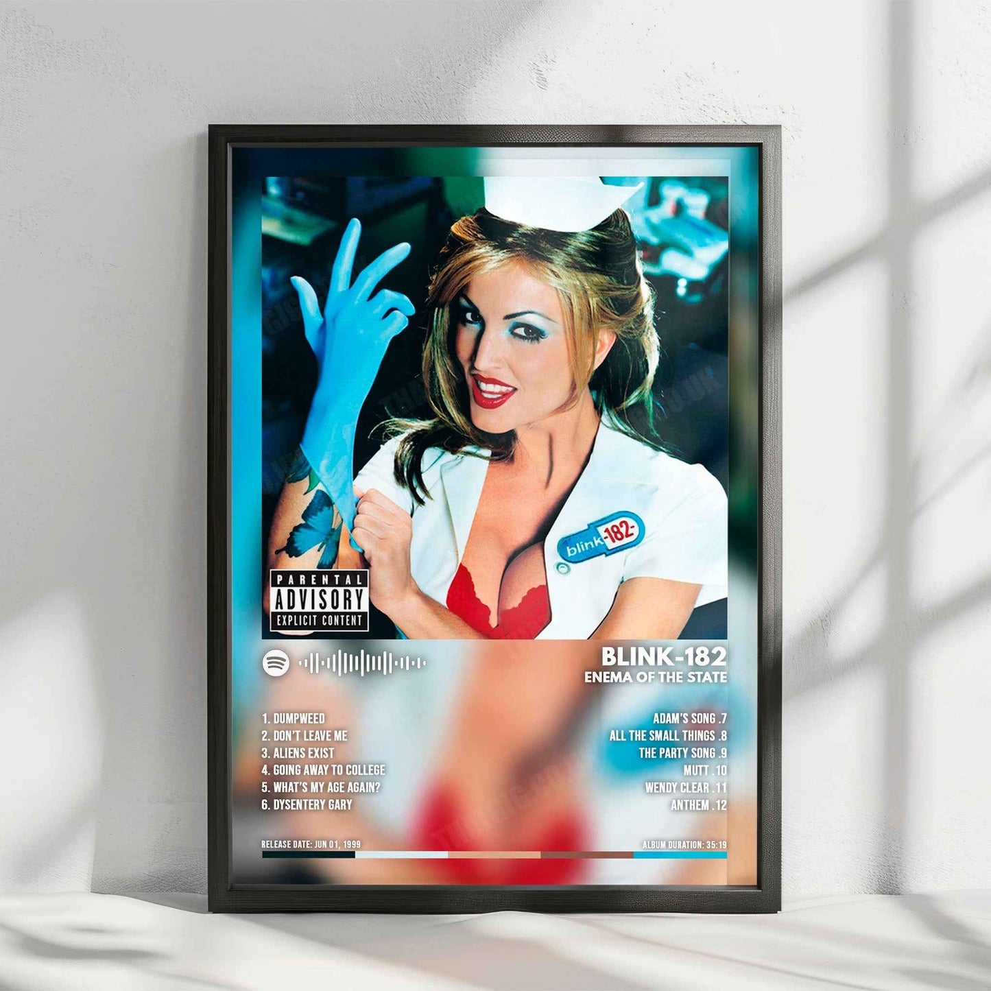 BLINK-182 - Enema Of The State Album Cover Poster - with Complete Tracklist