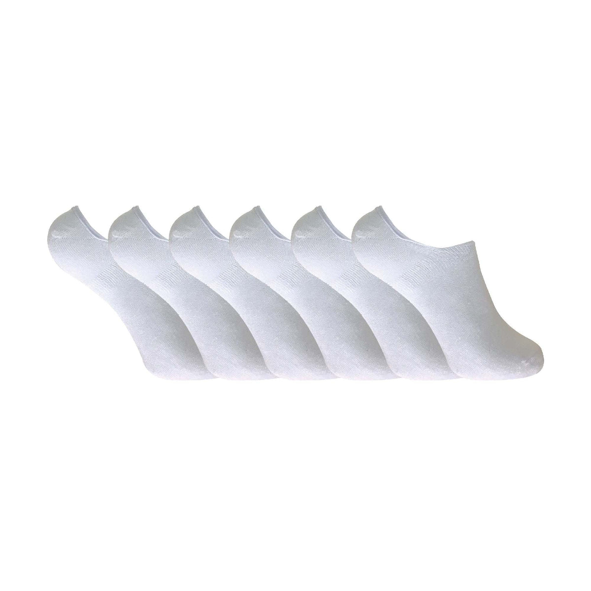 6 Pack Ladies Anti Sweat Bamboo Liner Ankle Socks with Heel Grip