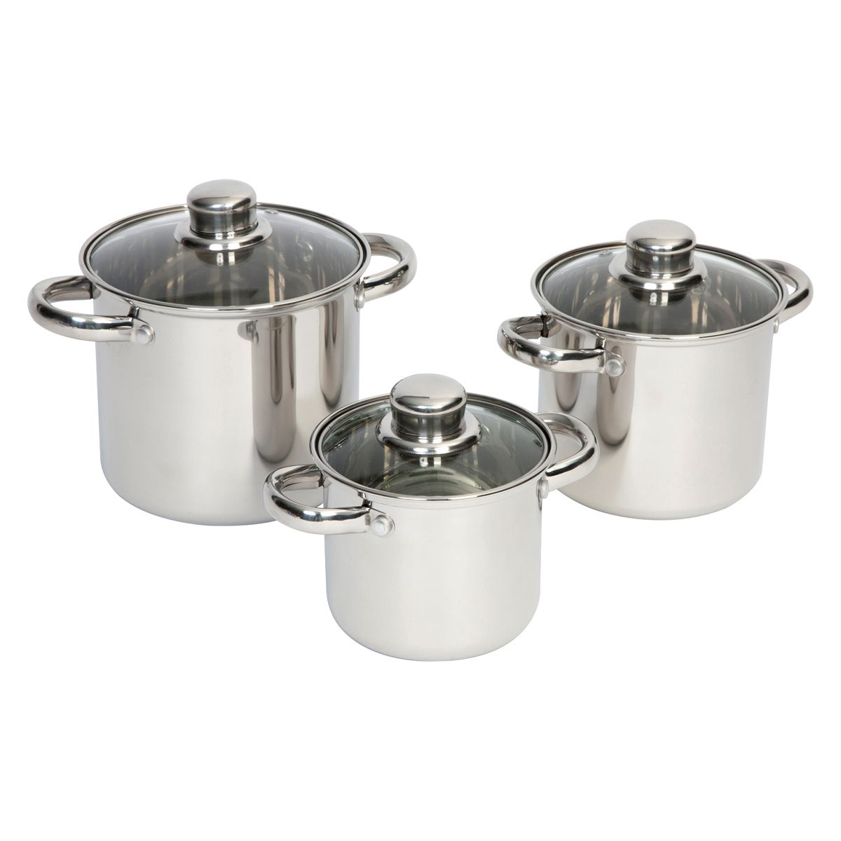 Bo-Camp Cookware Set Royal Plus RVS (3 Pieces)