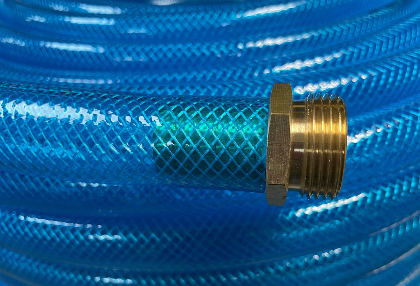 Braided Fuel Hose Blue Transparent PVC 25mm*2.6mm for Pipe and Water Fitting