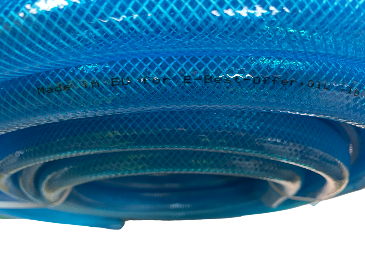 Braided Fuel Hose Blue Transparent PVC 25mm*2.6mm for Pipe and Water Fitting