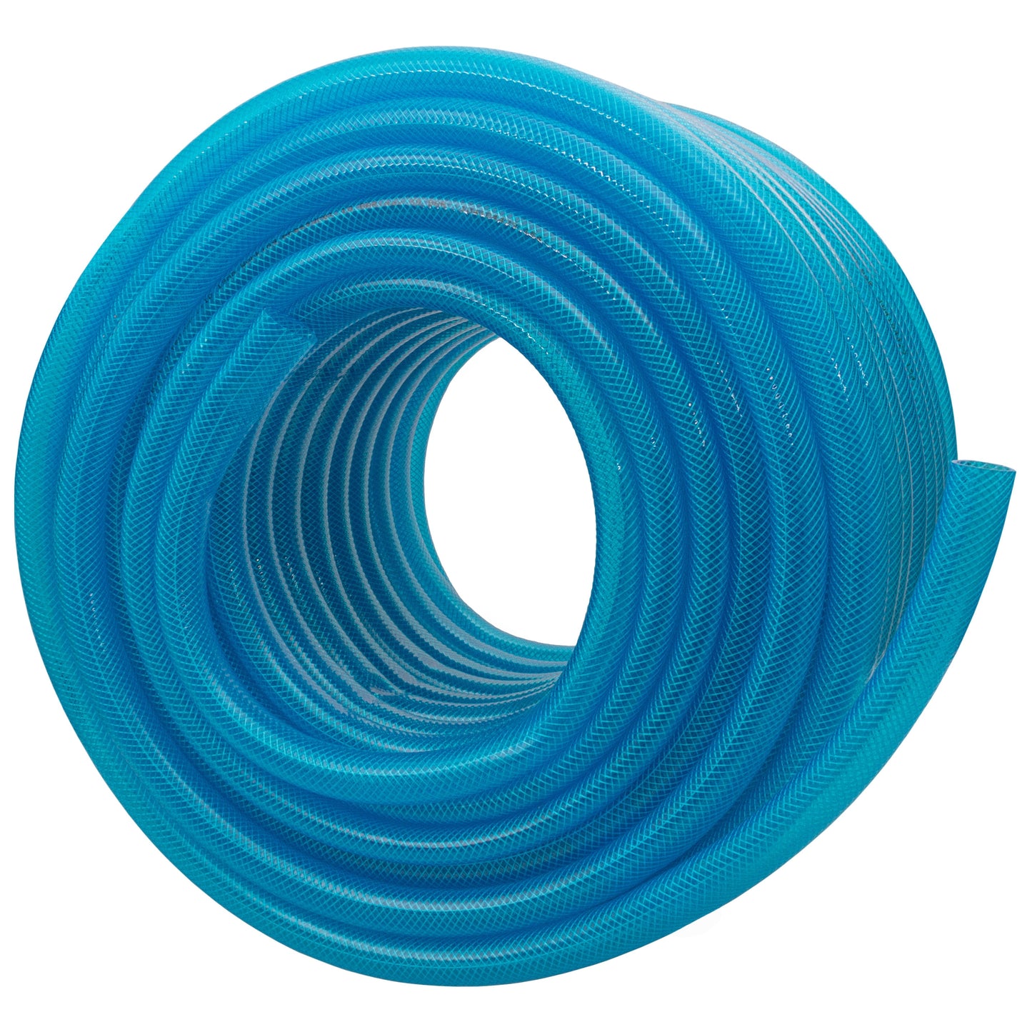 Braided Fuel Hose Blue Transparent PVC 25mm*2.6mm for Pipe and Water Fitting