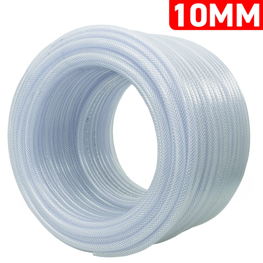 Clear Braided PVC Pipe 10mm*1.6mm Pipe and Water Fitting Garden Water Connector