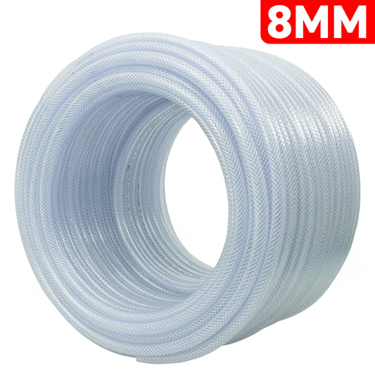 Clear Braided PVC Pipe 8mm*1.6mm Pipe and Water Fitting Garden Water Connector