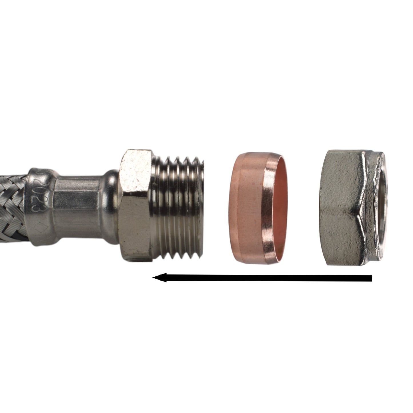 Brass Barbed Bib Tap STANDARD Connection Kit