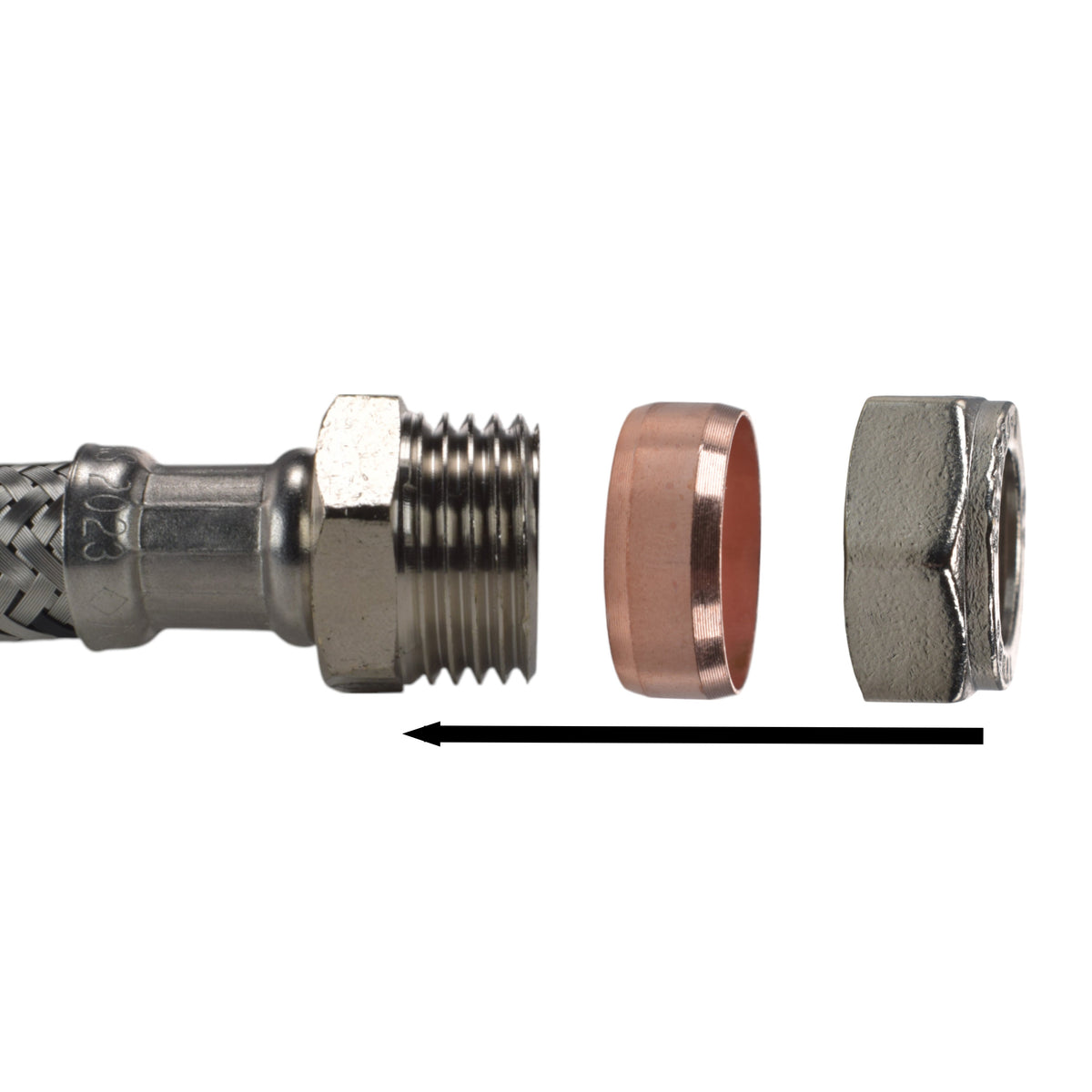 Brass Barbed Bib Tap FULL Connection Kit x2 Garden Hose Pipe Brass Water Fitting