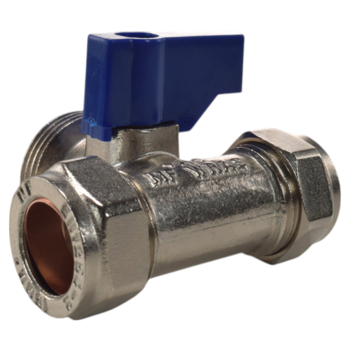 Brass Compression Tee Valve 15mm - ¾” BSP Male