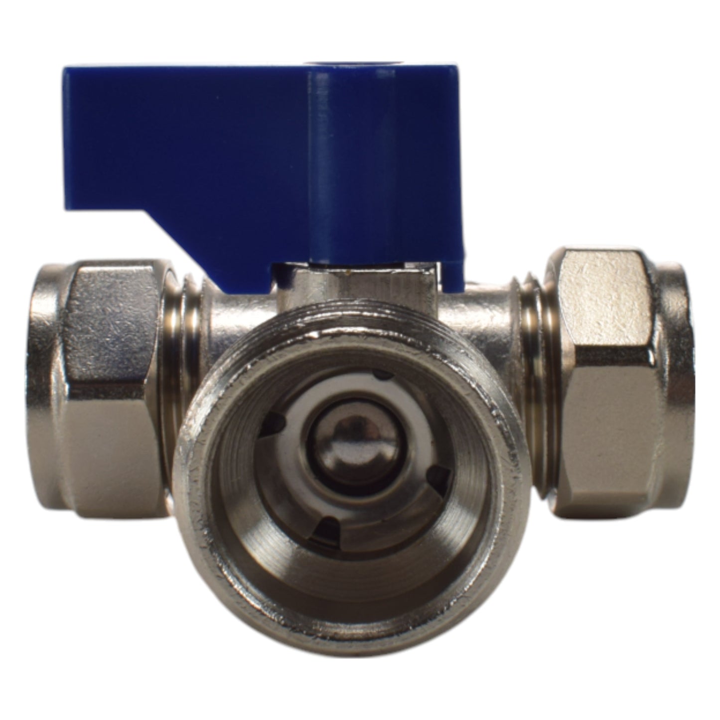 Brass Compression Tee Valve 15mm - ¾” BSP Male