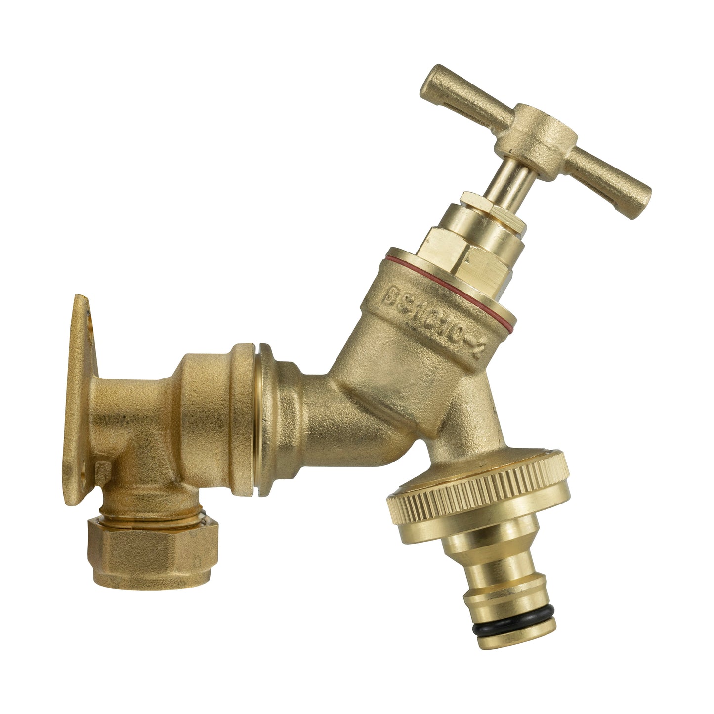 15mm Brass Wall Flange Kit with Brass Quick Connect Tap for Outdoor Watering Kit