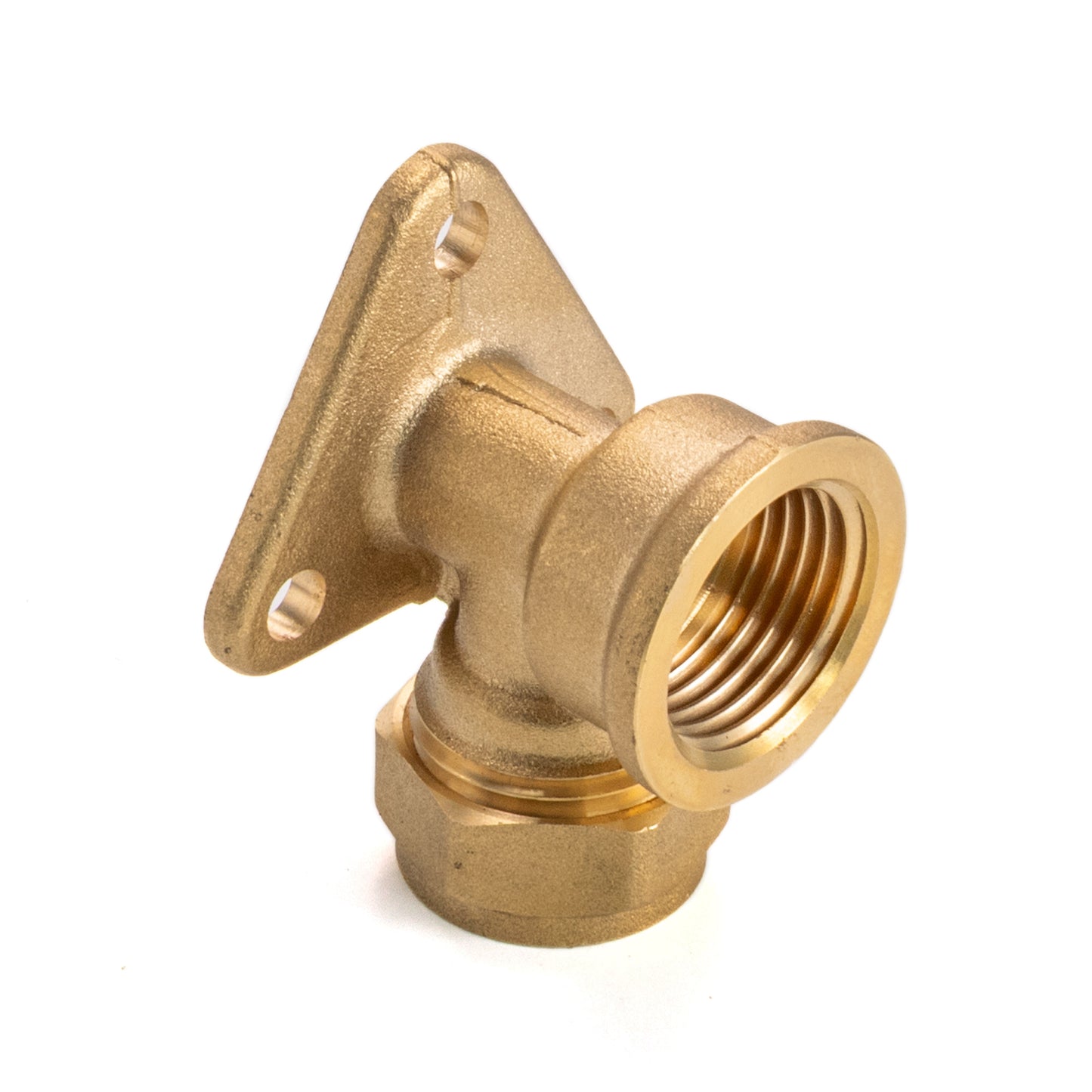 15mm Brass Wall Flange Kit with Extended Brass Chrome Tap 1/2in Barb Tap Adapter