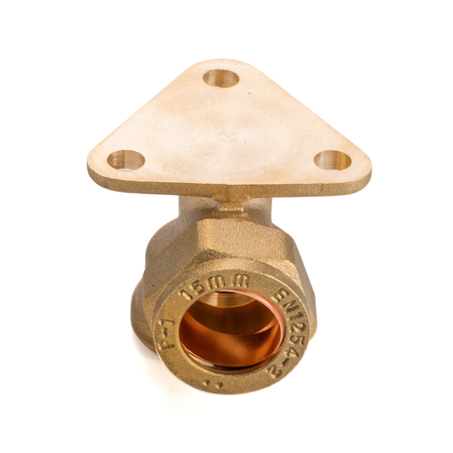 15mm Brass Wall Flange Kit with Extended Brass Chrome Tap 1/2in Barb Tap Adapter