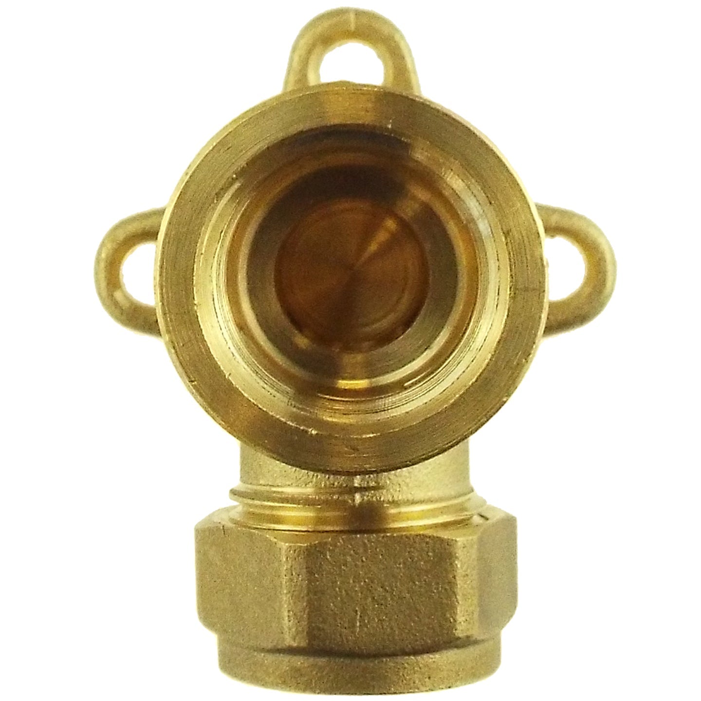 15mm Brass Wall Flange Kit with Double Tap
