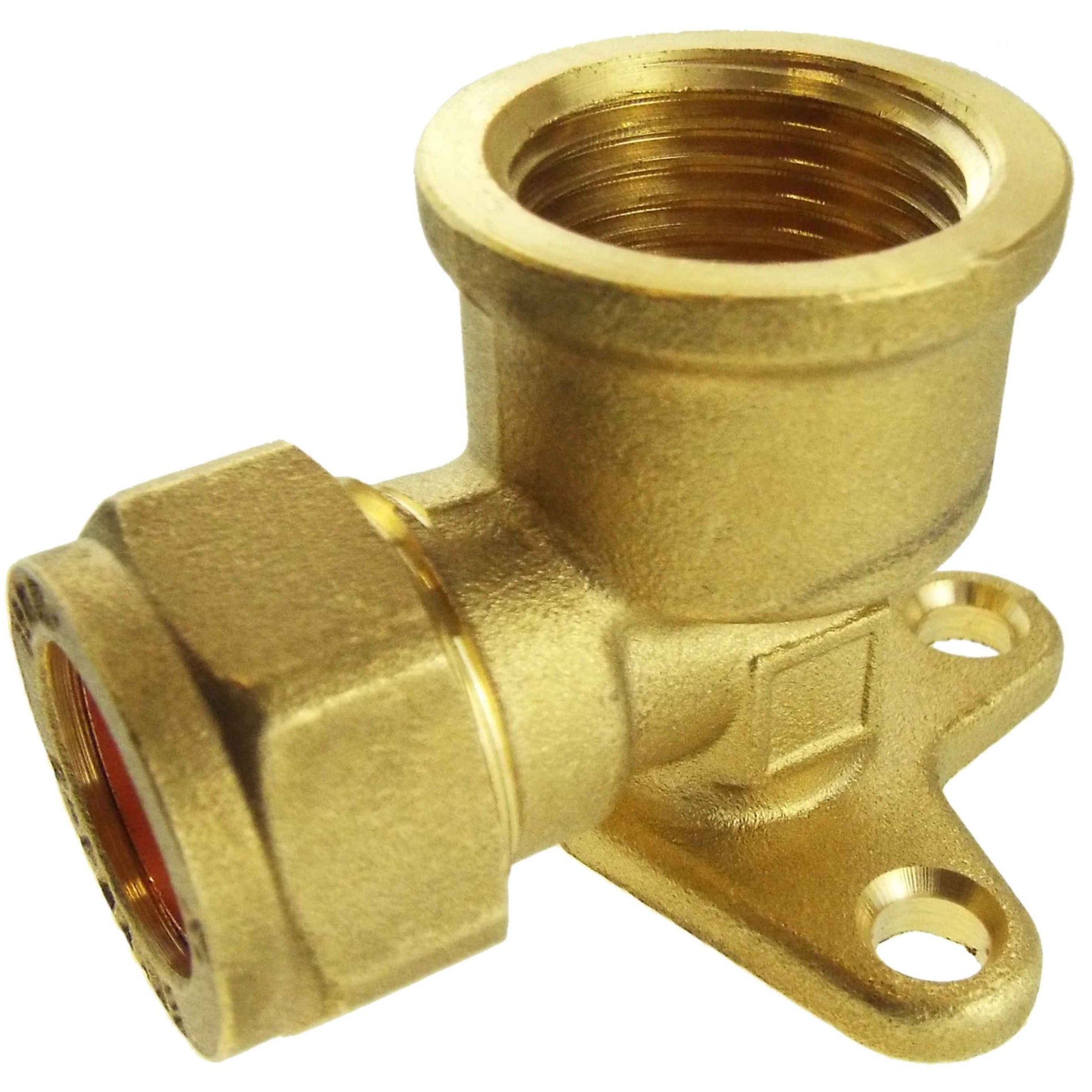 15mm Brass Wall Flange Kit with Brass Quick Connect Tap