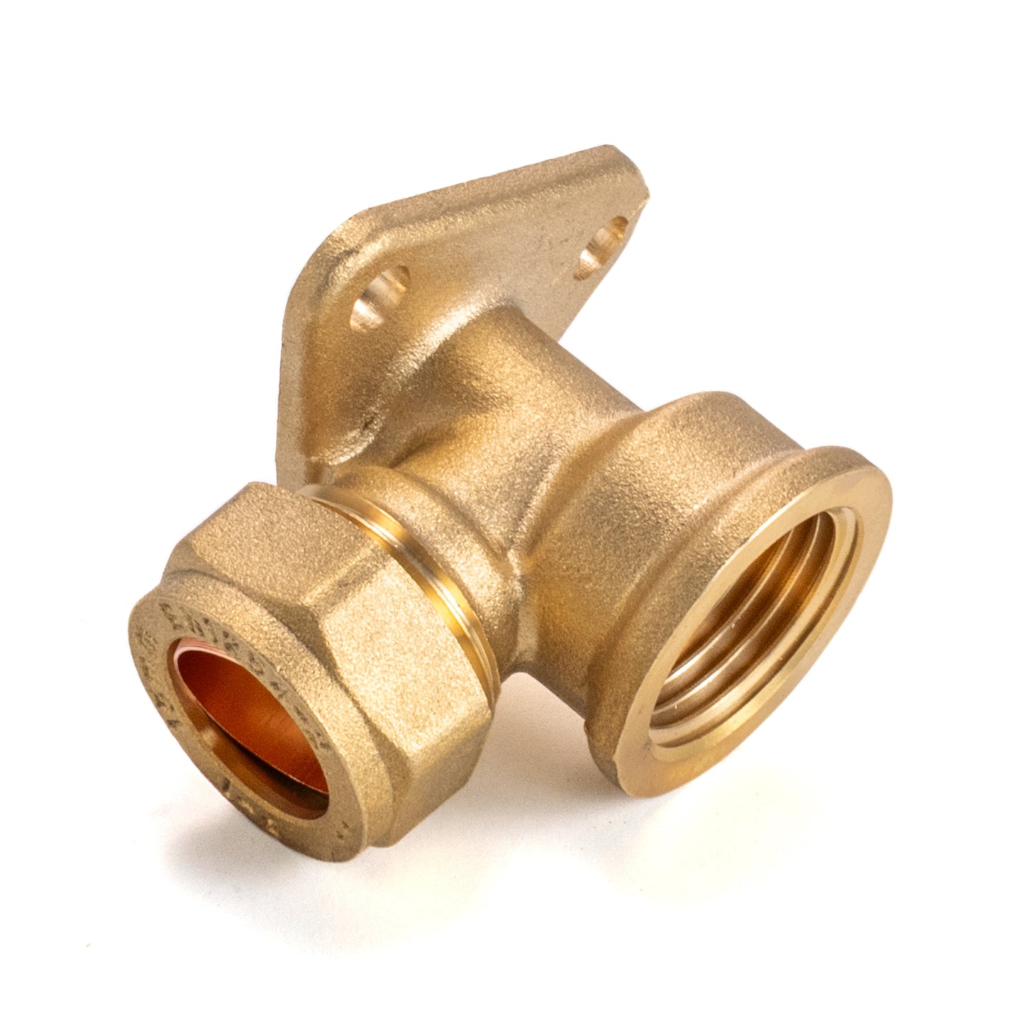 15mm Brass Wall Flange Kit with Extended Brass Chrome Tap 1/2in Barb Tap Adapter