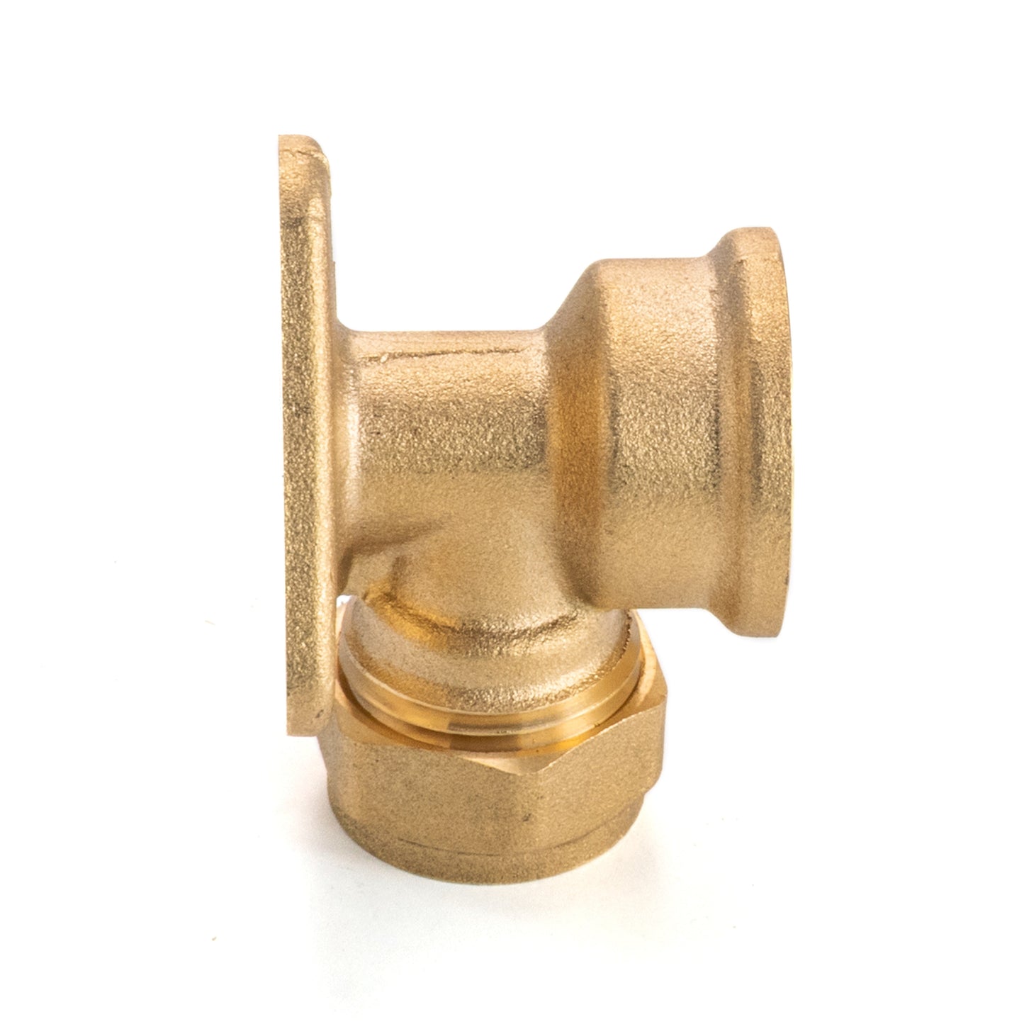 15mm Brass Wall Flange Kit with Extended Brass Chrome Tap 1/2in Barb Tap Adapter