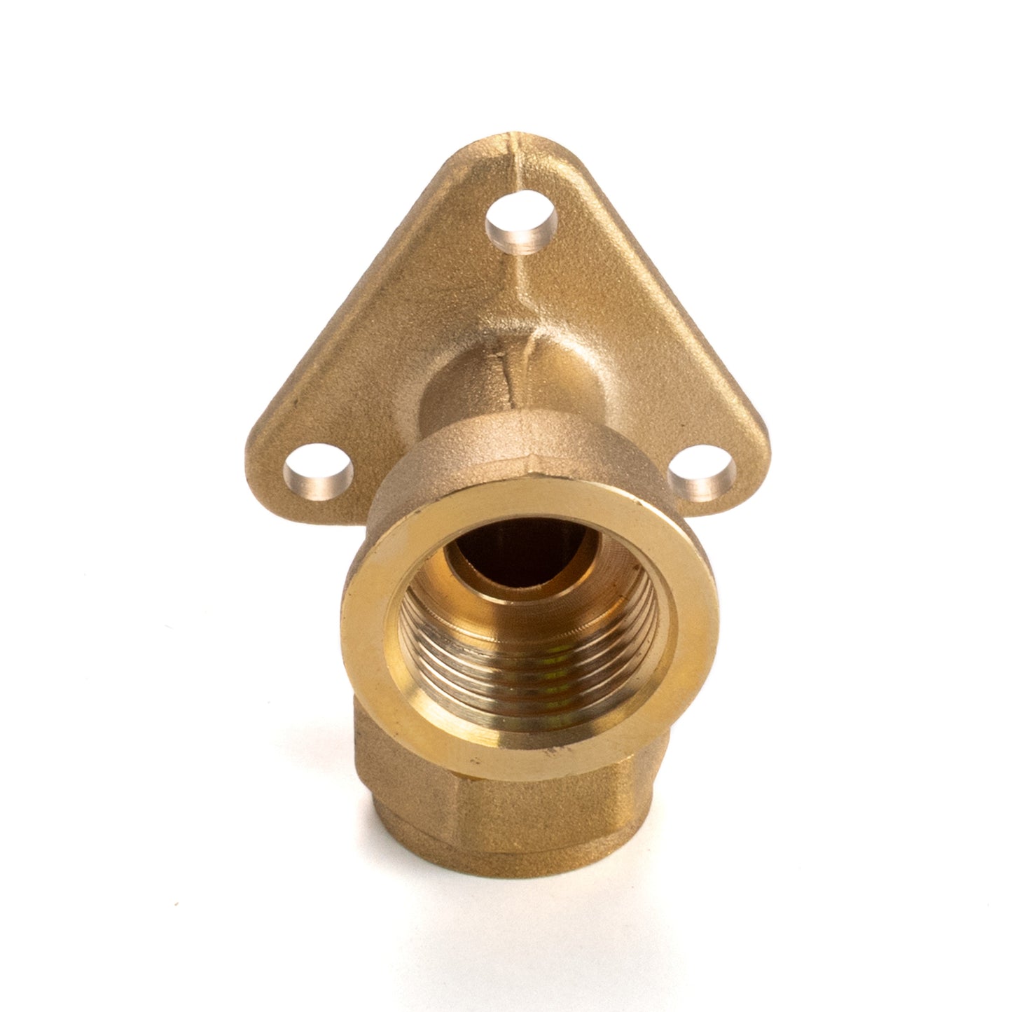 15mm Brass Wall Flange Kit with Extended Brass Chrome Tap 1/2in Barb Tap Adapter