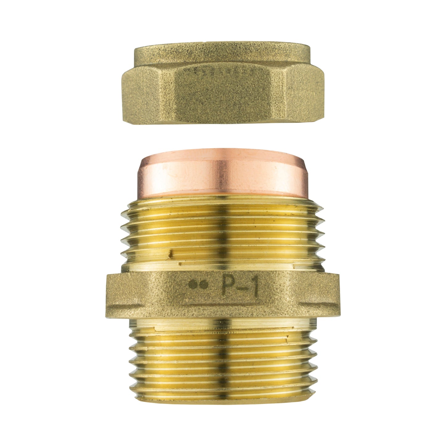 Brass Compression Straight 22mm - 3/4in BSPM Water Connector Brass Water Fitting