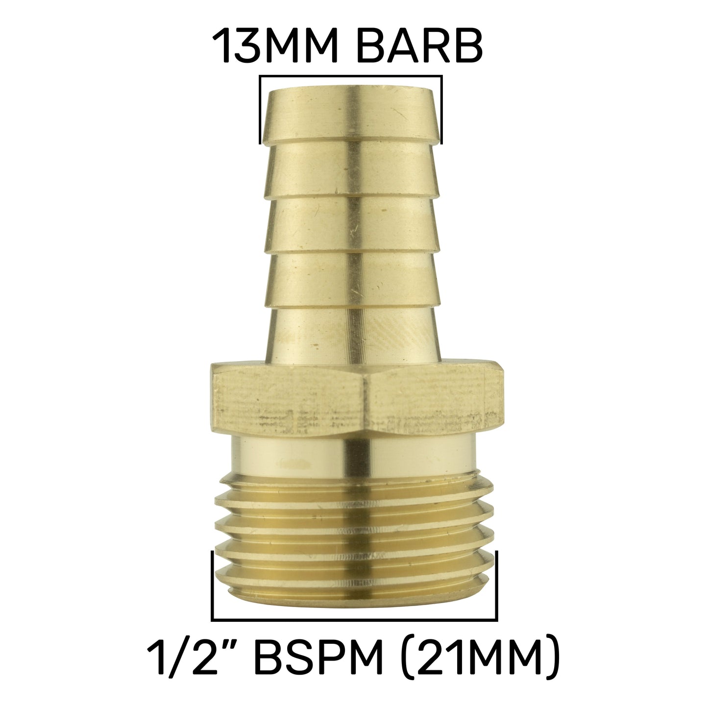 Water Butt Kit 1/2 BSP with Lever Valve and 13mm Brass Barb for Garden Hose Pipe