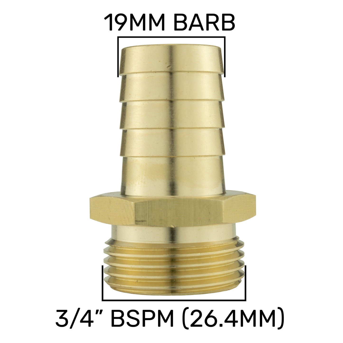 19mm Brass Barb with BSPF-Quick Connect Valve and Hose Connector Zinc