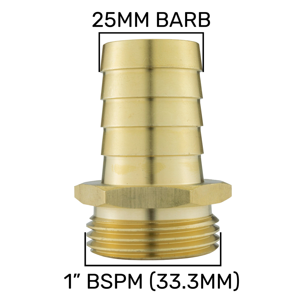 IBC 2” S60X6 Cap with Lever Valve and 25mm Brass Barb