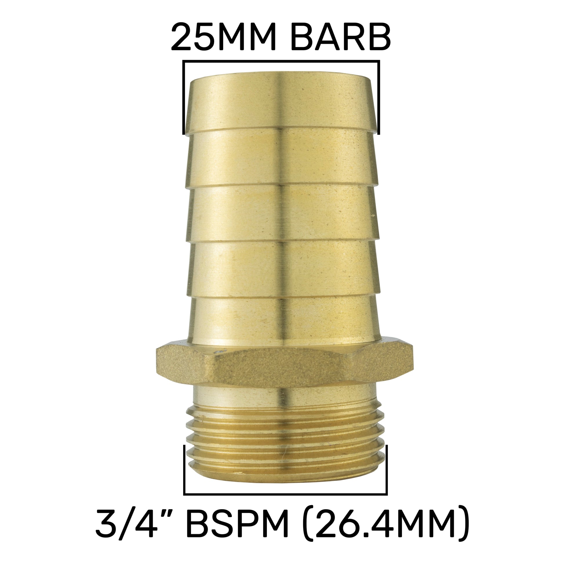 25mm Brass Barb with BSPF-Quick Connect Valve & Hose Connector Black