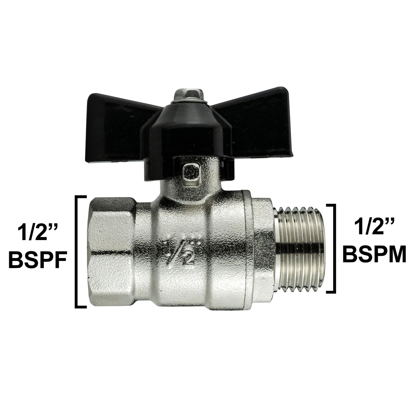 15mm Brass Wall Flange Kit with 1/2in BSP Bib Valve for DIY Workshop Accessory
