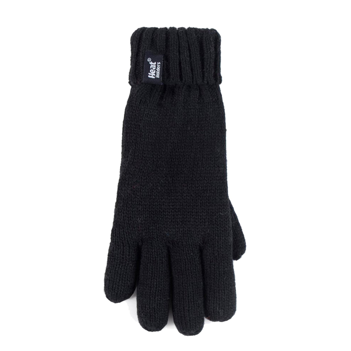 Children Winter Warm Fleece Lined Knit Turn Over Cuff Ribbed Hat & Gloves Set