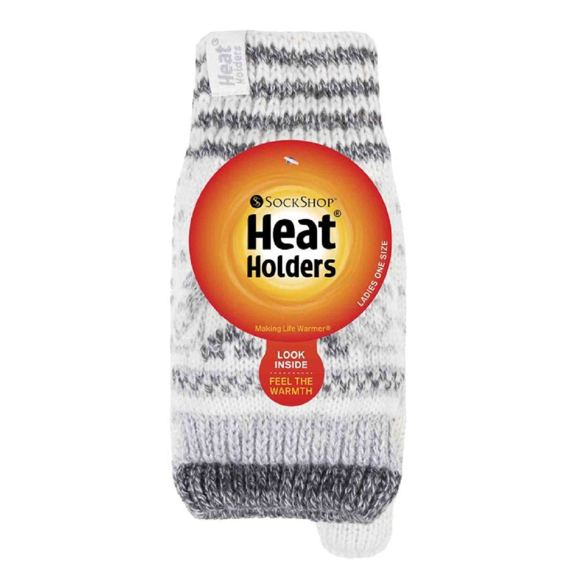 Ladies Warm Fairisle Patterned Thermal Fingerless Converter Gloves