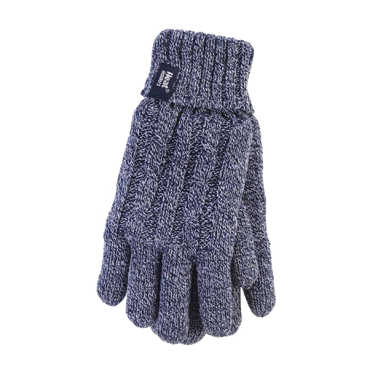 Ladies Cable Knit 2.3 Tog Fleece Lined Thermal Winter Gloves