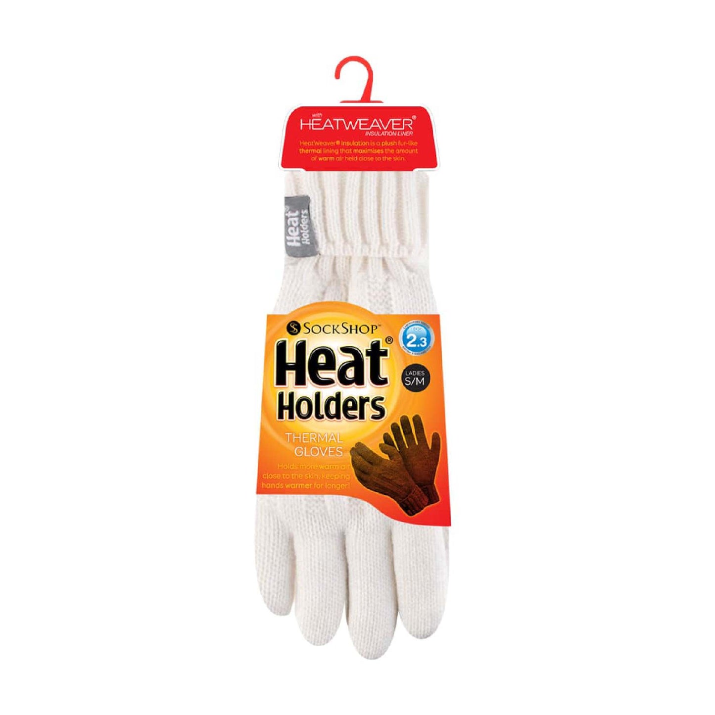 Ladies Cable Knit 2.3 Tog Fleece Lined Thermal Winter Gloves