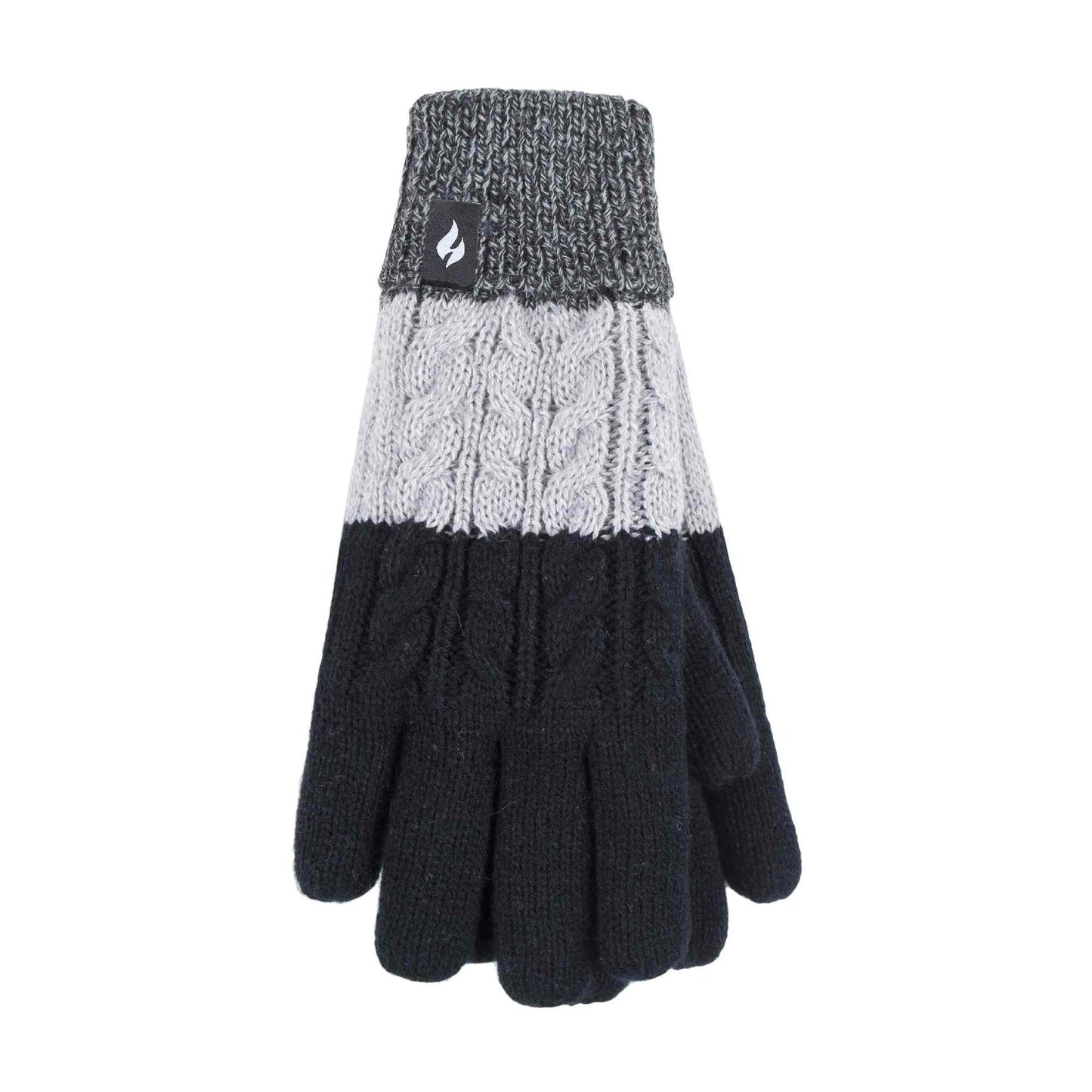 Ladies Fairisle Fleece Lined Knitted Warm Winter Thermal Gloves