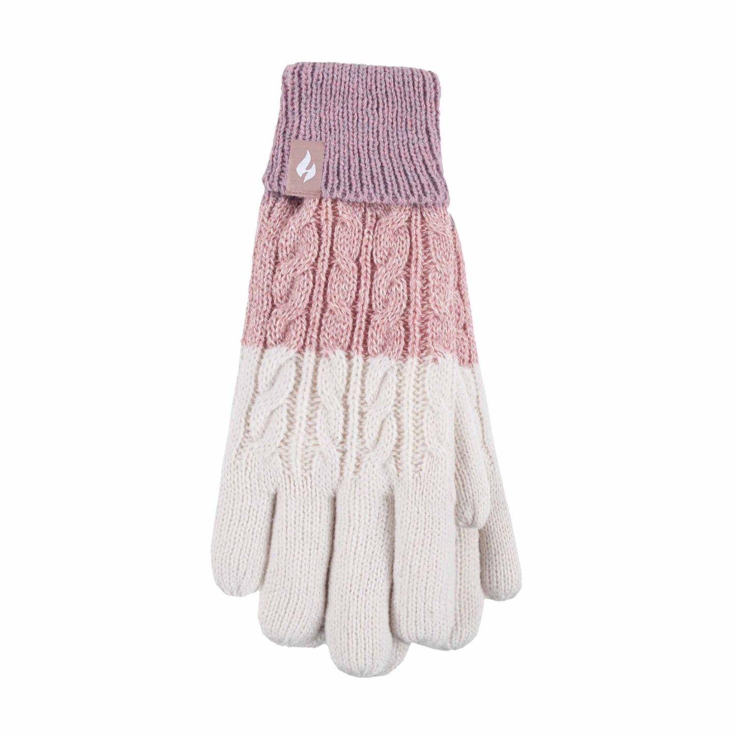 Ladies Fairisle Fleece Lined Knitted Warm Winter Thermal Gloves