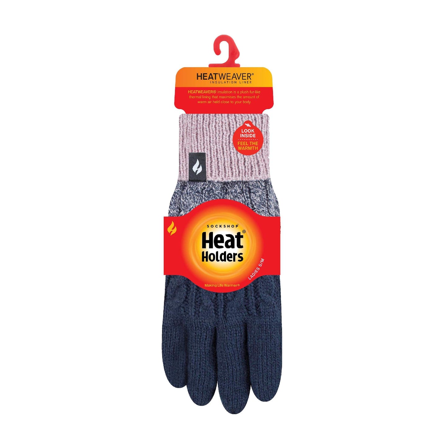 Ladies Fairisle Fleece Lined Knitted Warm Winter Thermal Gloves