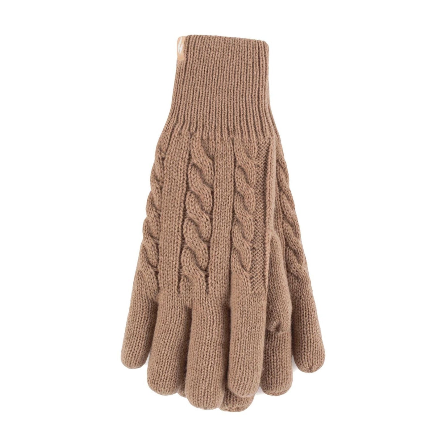 Ladies Cable Knit 2.3 Tog Fleece Lined Thermal Winter Gloves