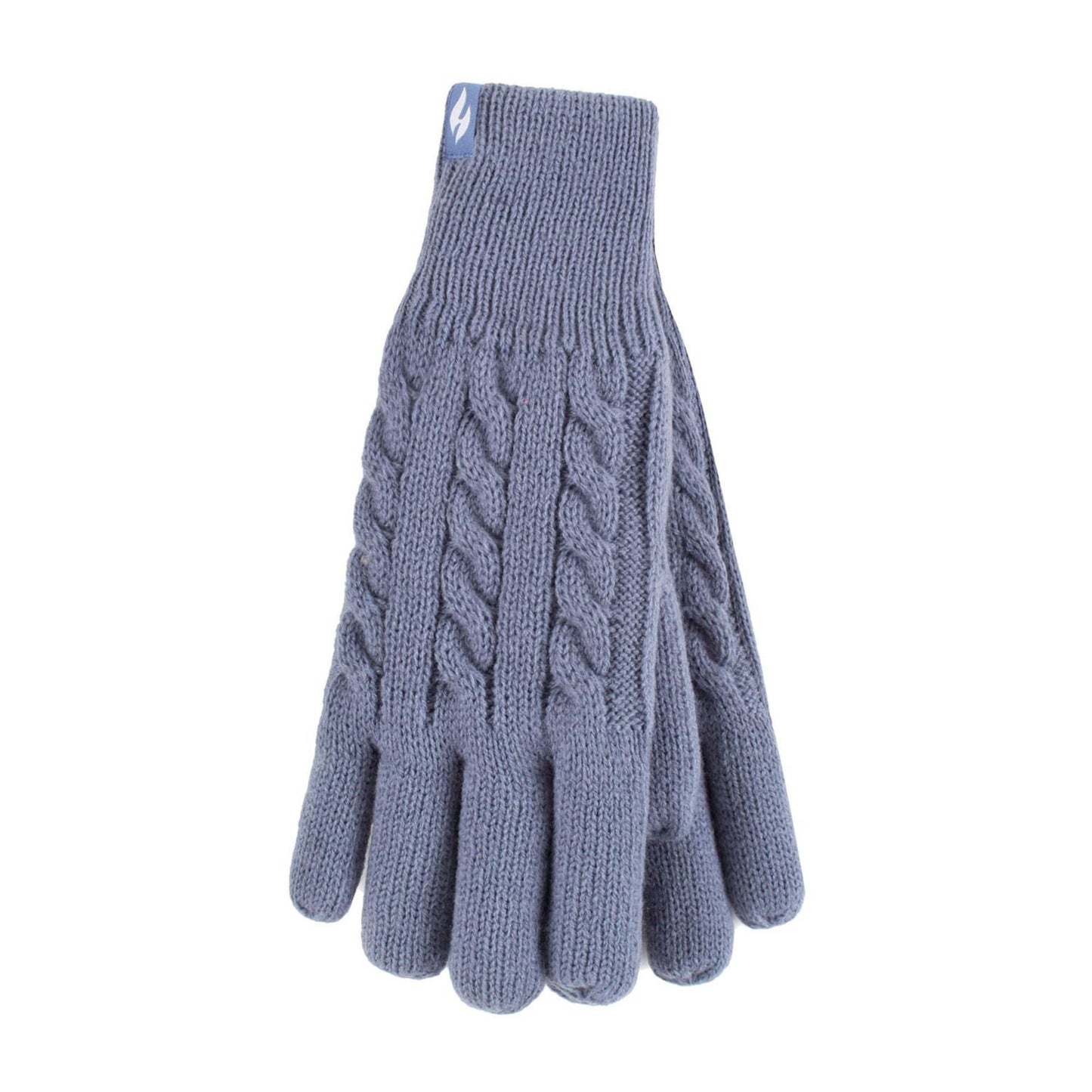 Ladies Cable Knit 2.3 Tog Fleece Lined Thermal Winter Gloves