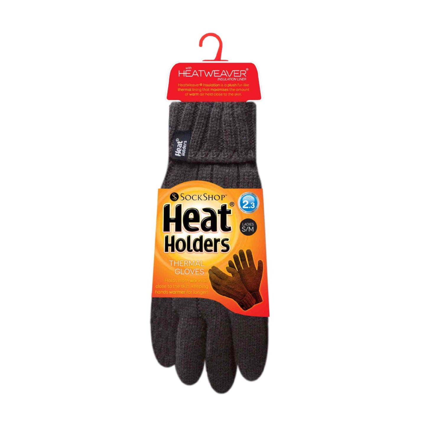 Ladies Cable Knit 2.3 Tog Fleece Lined Thermal Winter Gloves