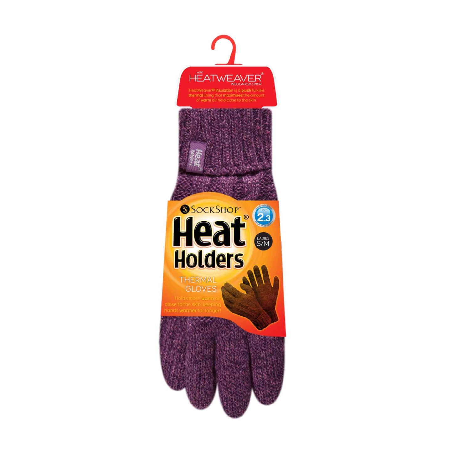 Ladies Cable Knit 2.3 Tog Fleece Lined Thermal Winter Gloves