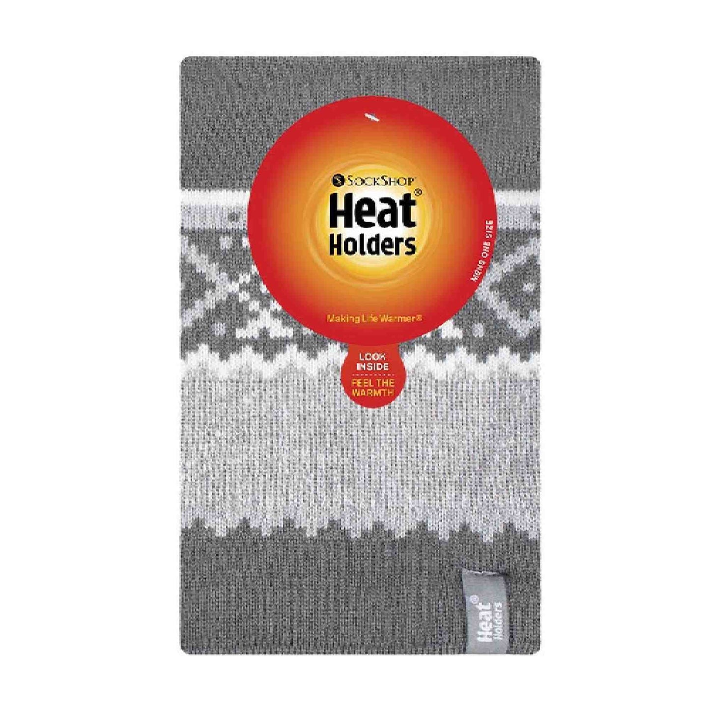 Mens Fairisle Fleece Lined Thermal Neck Warmer
